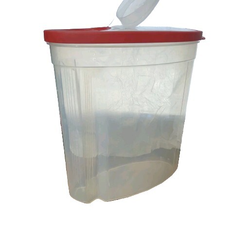 Rubbermaid Cereal Keeper Container 1.5 Gallons 24 Cups Red Rubber Lid