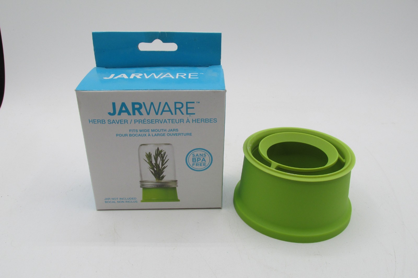 JARWARE HERB SAVER FITS WIDE MOUTH MASON JAR (NOT INC) FRESH HERB SAVER BPA FREE