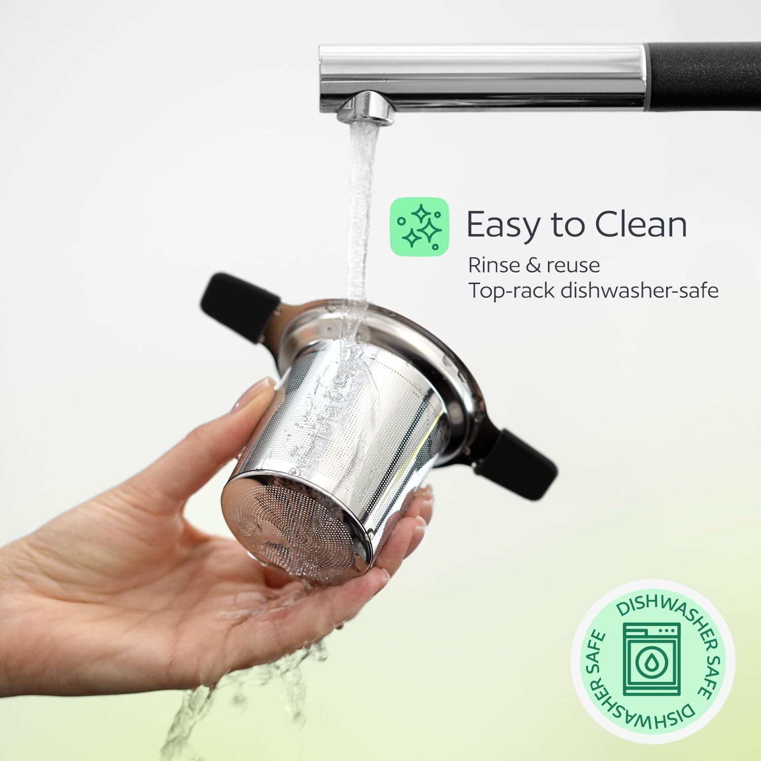 Stainless Steel Tea Infuser for Loose Leaf – Extra Fine Mesh Small, Black