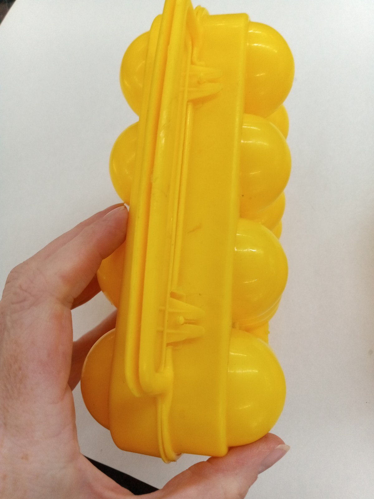 Set of 2 Vintage Plastic Yellow 12 Count Egg Containers