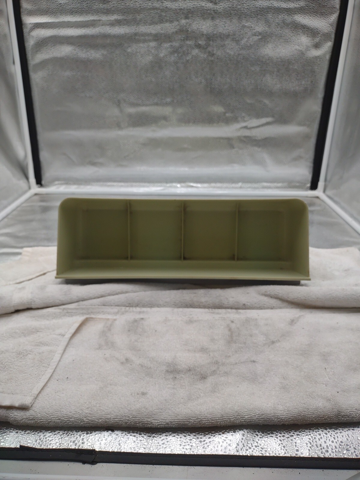 Vintage Refrigerator Egg Holder Container Tray Green Avacado Retro