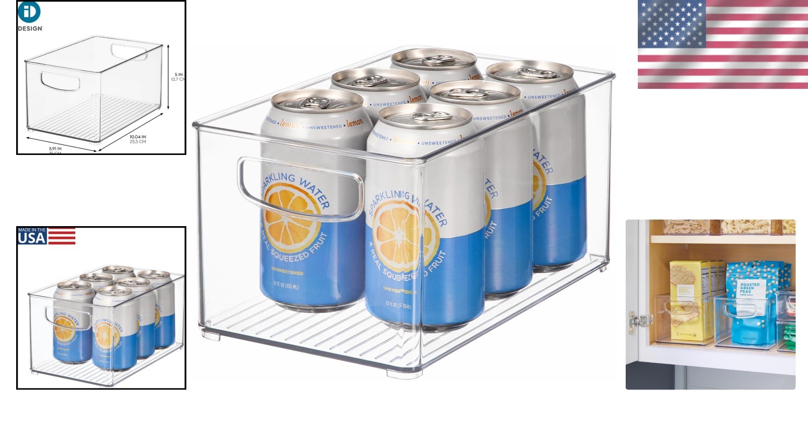 Stylish BPA-Free Clear Storage Bin with Handles – Perfect for Home Organization