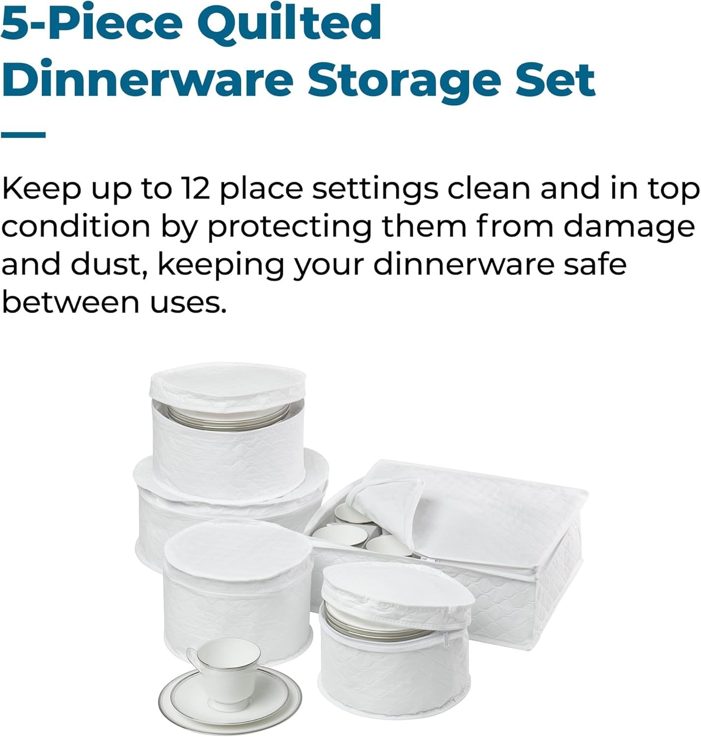 Dinnerware Storage Containers Set, Perfect for Dish Storage, China Storage, a…