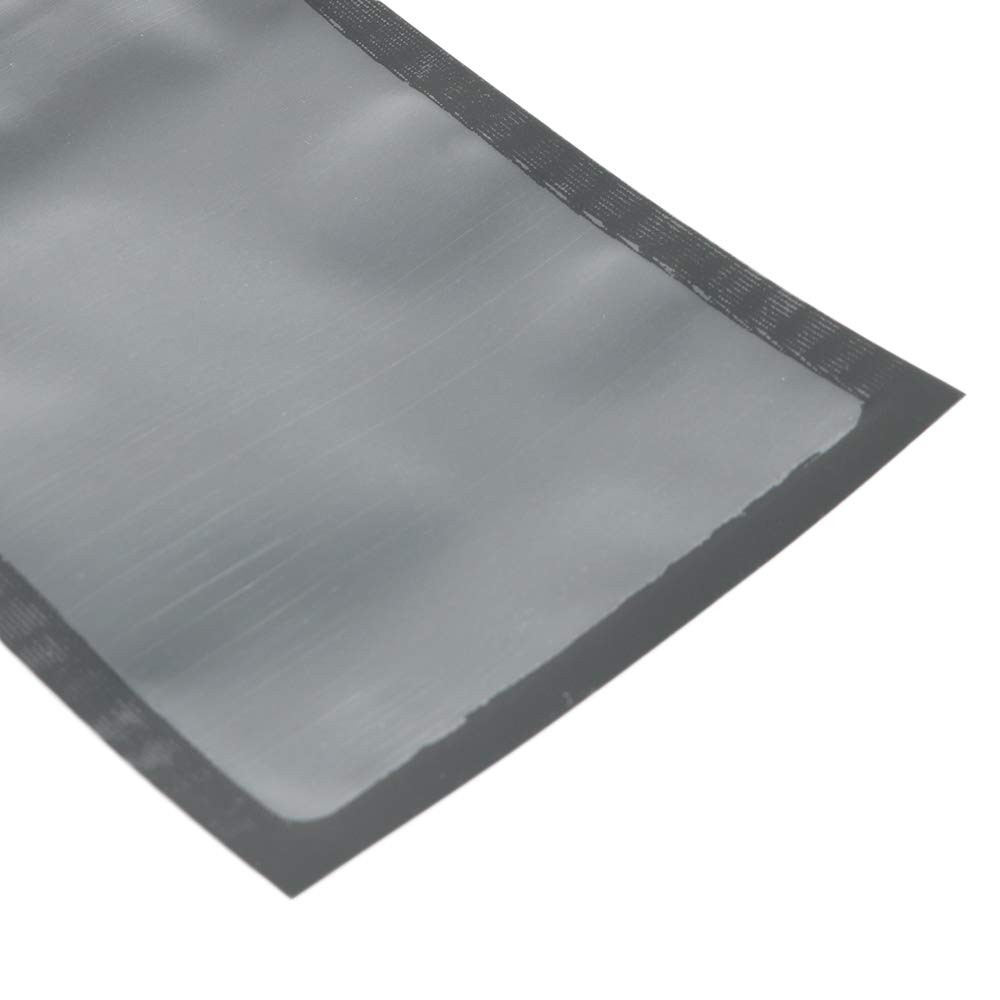 Pack of 100 Translucent Front Matte Black Poly Plastic Zip Top Bags (1.5oz (4…