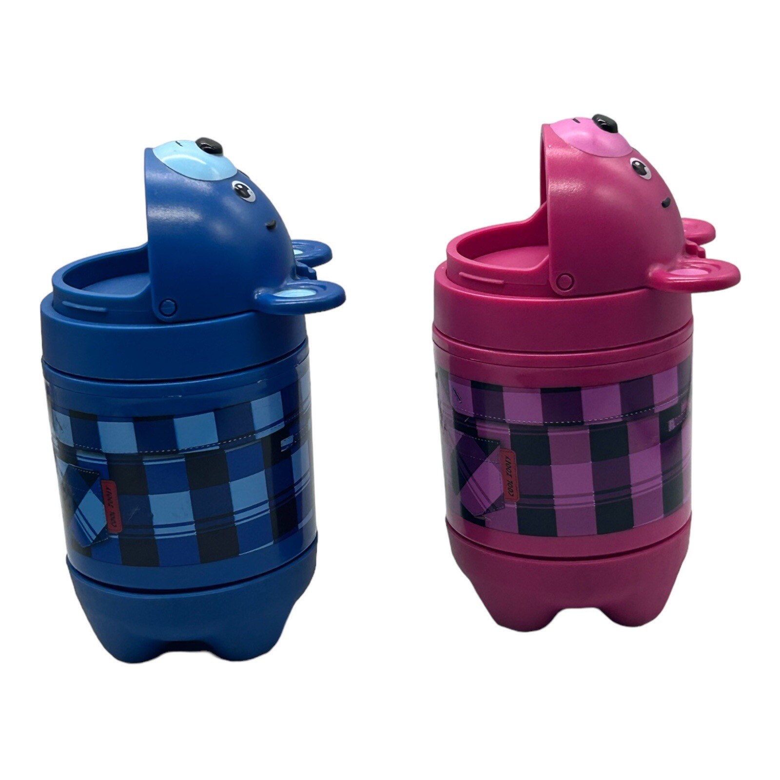 Set Of 2 Cool Gear 8 Fluid Ounces Cool Zooey Bear Snack Container Blue & Pink