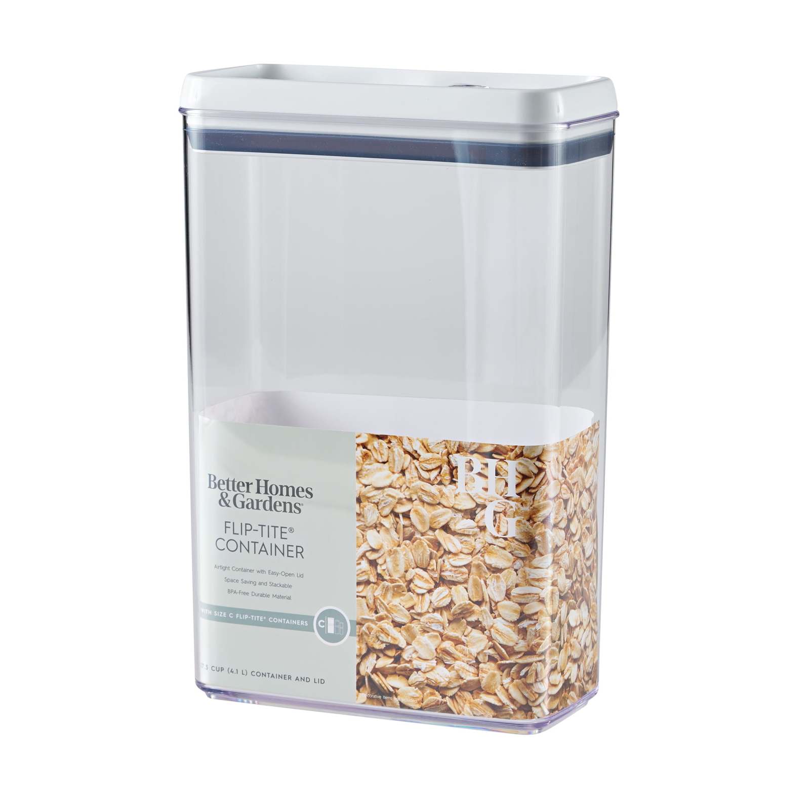 (2 pack) Canister – 17.3 Cup Flip-Tite® Rectangular Food Storage Container