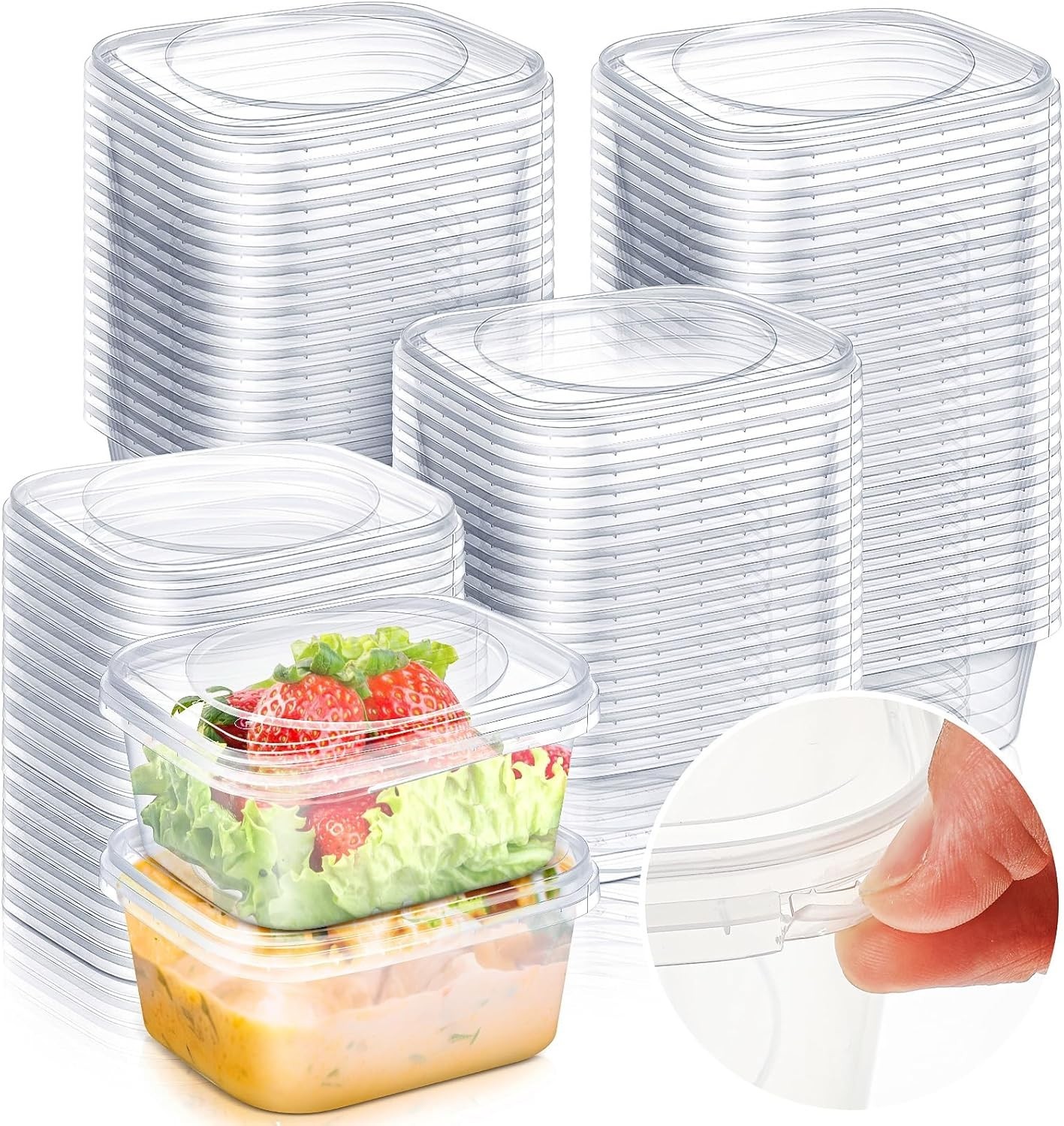 Versatile 50-Pack 12oz Deli Containers – Perfect for Take-Out & Meal Prep