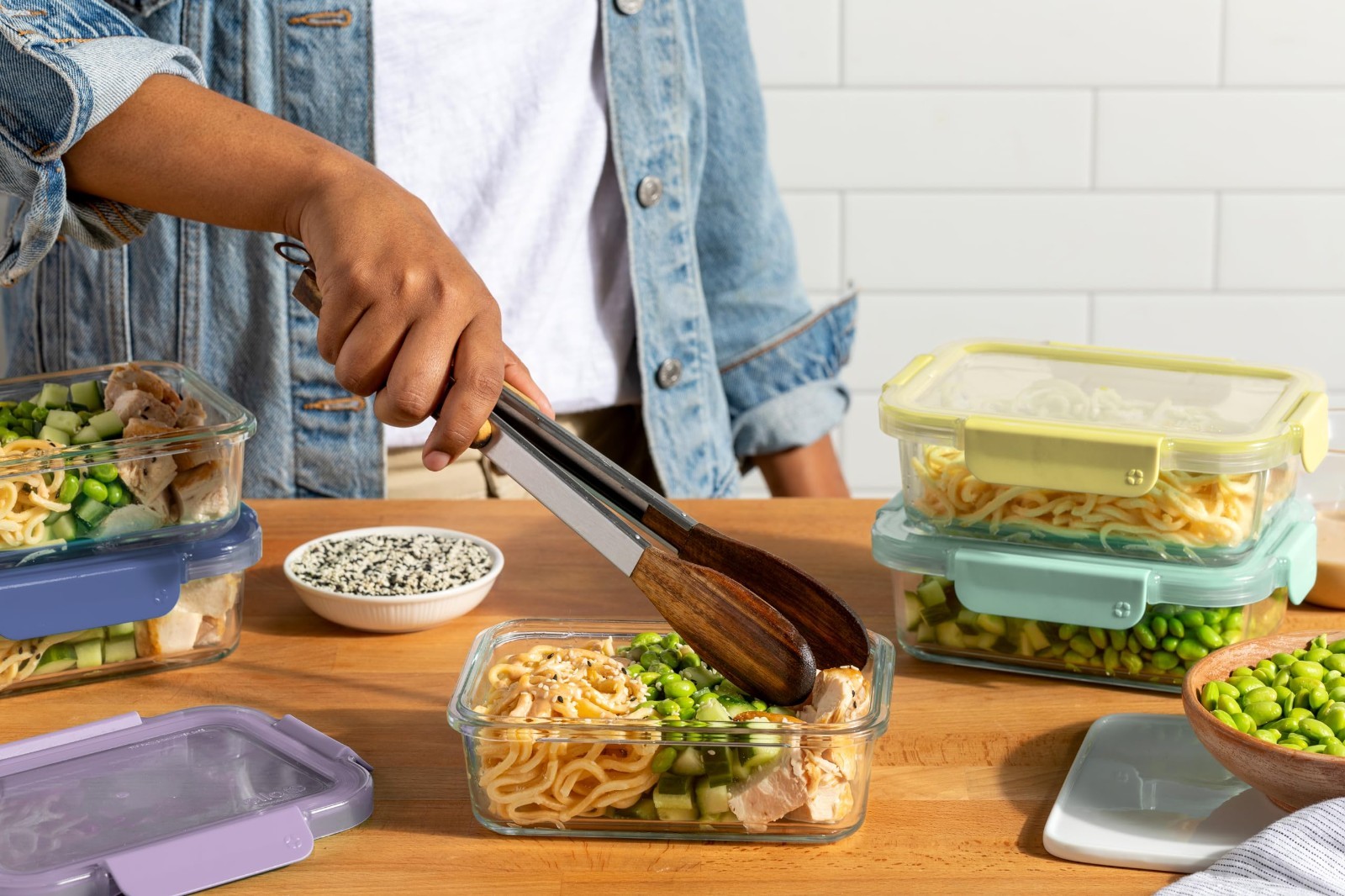 Leak-Proof Glass Meal Prep Containers Set – Airtight BPA-Free Lids, Dishwasher S