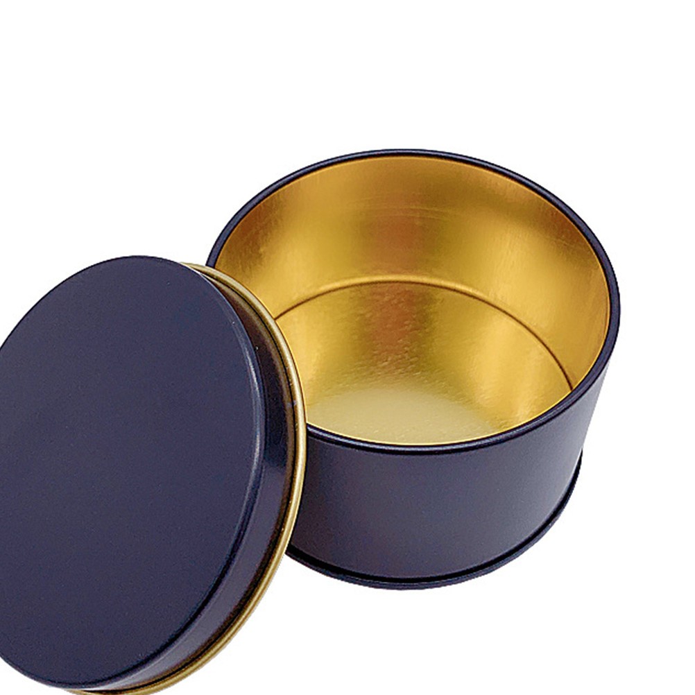 4Pcs Portable Black Sealed Can Tea Storage Box for Freshness and Convenience