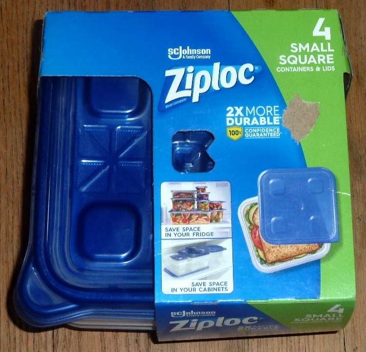 Ziploc Container Small Square 4 Ct space saver containers lids back to school