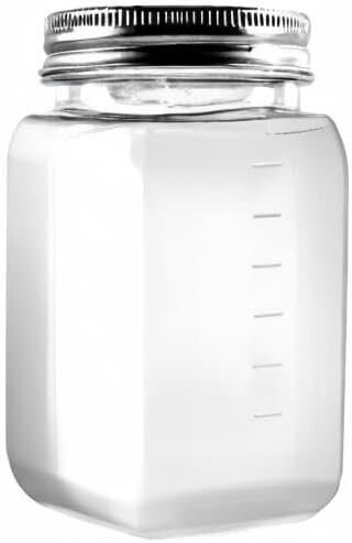 10 Pack 16 Ounce Clear Plastic Food Storage Jars With Silver Metal Lids