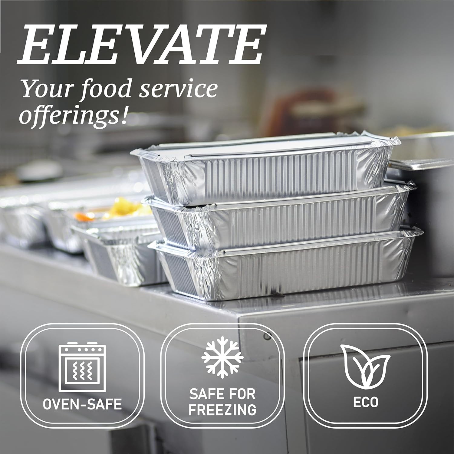 55 Pack 2.25LB Foil Containers with Lids Heat Proof Meal Prep Take Out