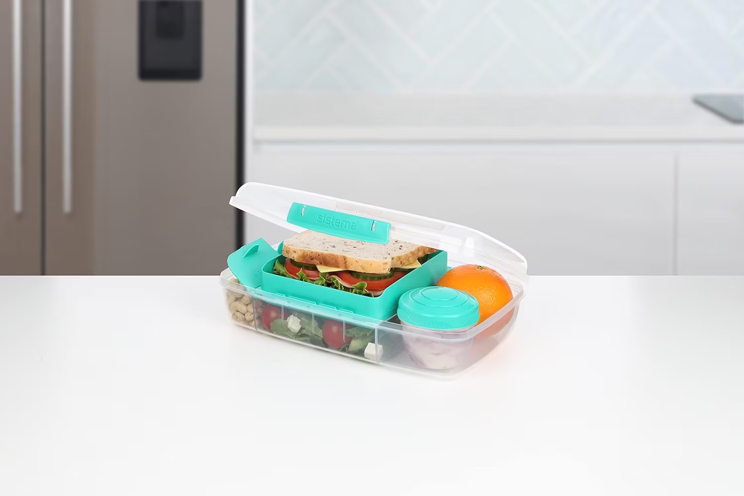Sistema To Go Lunch Sandwich Food Snacks Salad Box Breakfast Plastic Container