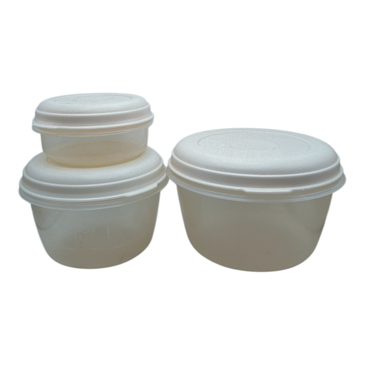 Rubbermaid Servin’ Saver Storage Containers Round Lid 6c. 4c. 14oz. EUC