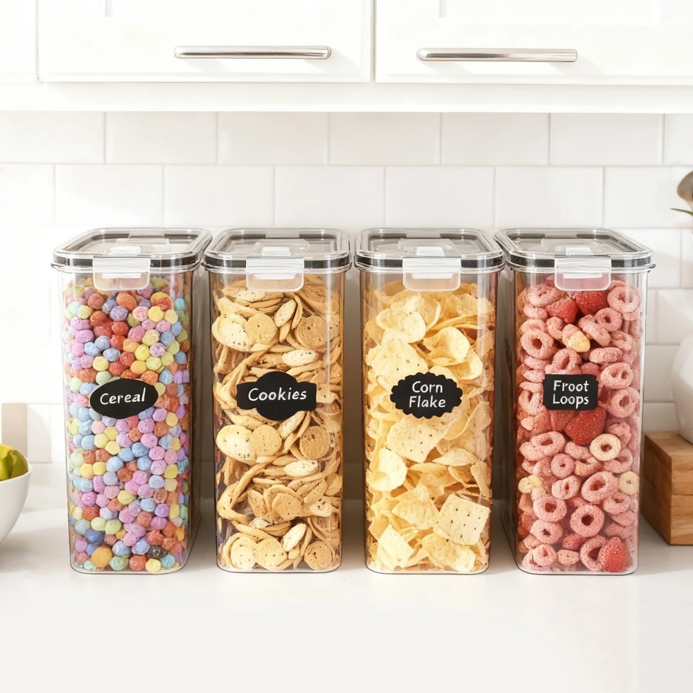 Airtight Cereal Storage Container with Lid Large 135 oz Food Dispenser Keeper