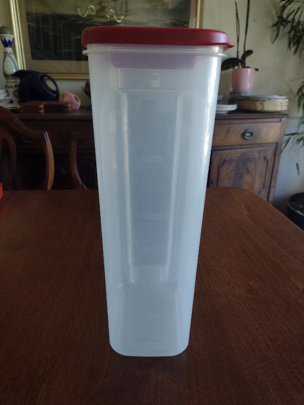 Rubbermaid Food Storage 22.8 Cups Cereal Rice Pasta Red Flip Top Lid 5.4 L