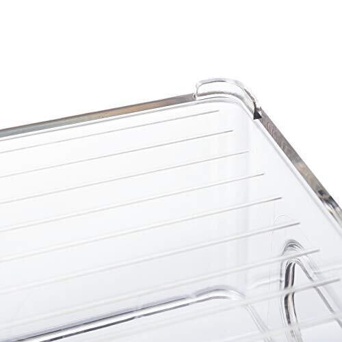 Kingrol 8 Pack Plastic Storage Bins for Freezer, Pantry, Countertop