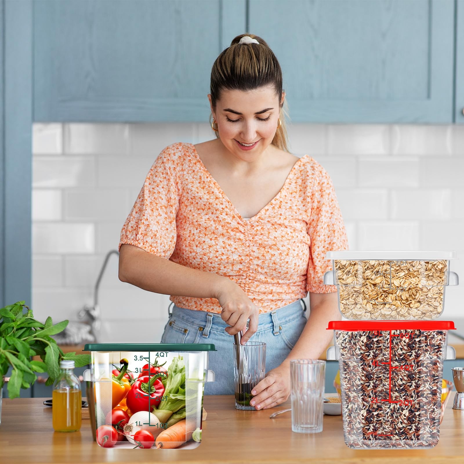 Tioncy 6 Pcs Food Storage Container with Lids Set 2 as shown in the picture