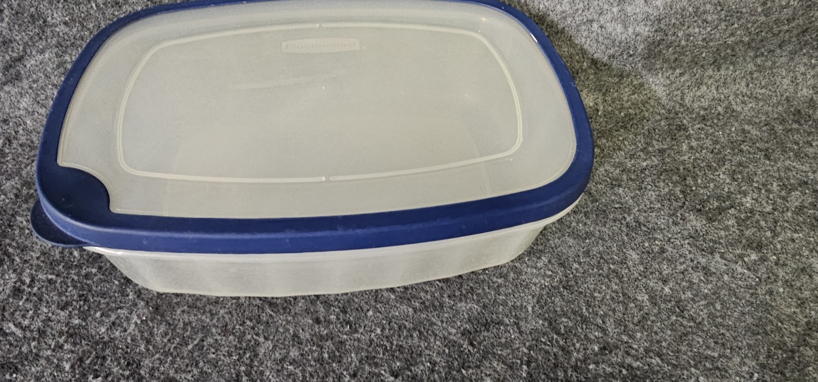 Rubbermaid 4-Liter “E” Container 1.1 Gallon Clear Blue Rim Lids Rectangular
