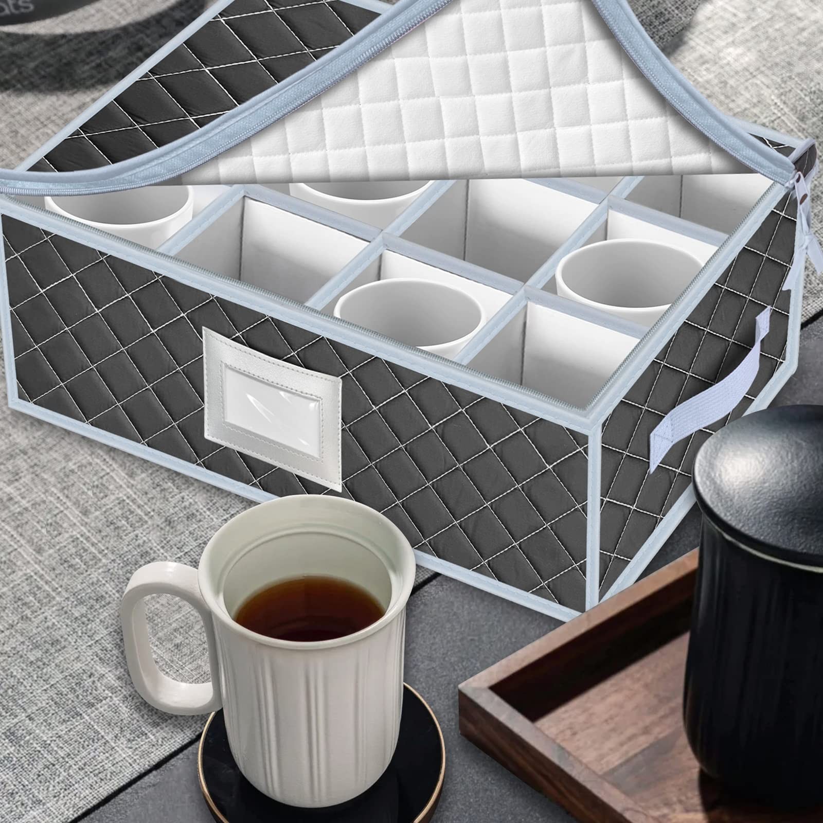 China Dinnerware Storage Containers Set- Dish,Mug,Stemware Storage Cases – Qu…