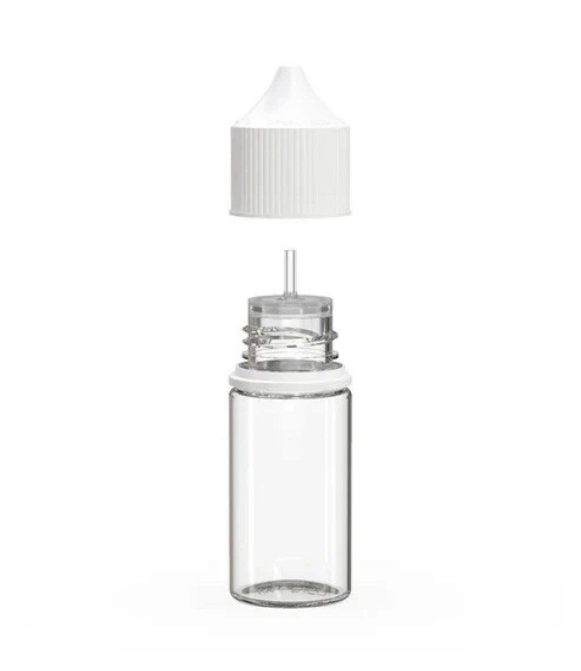CHUBBY GORILLA 30ML STUBBY AUTHENTIC Bottles (25 pack) CLEAR BOTTLE/WHITE LID