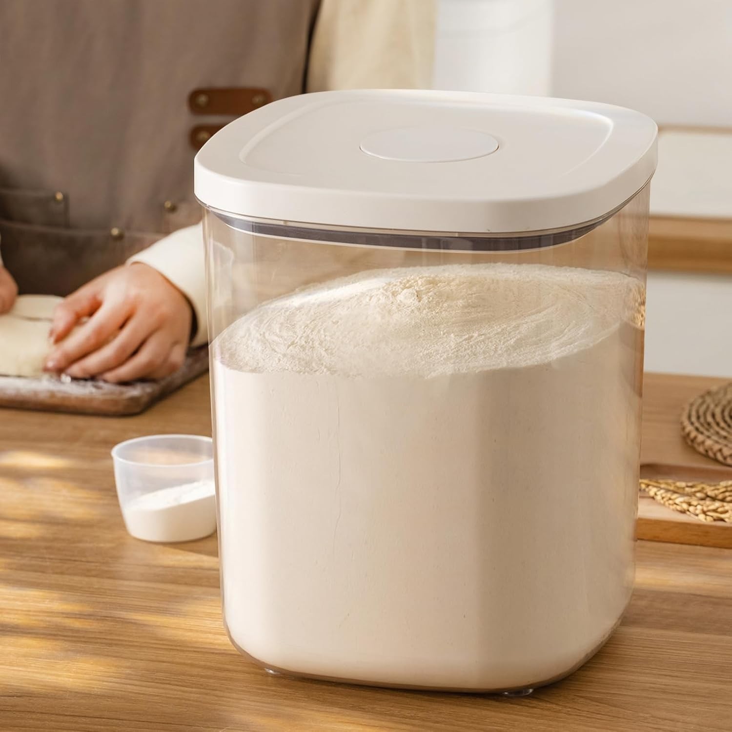Airtight Rice Container 20 Lbs, Clear PET Plastic Food Storage Container Bin …