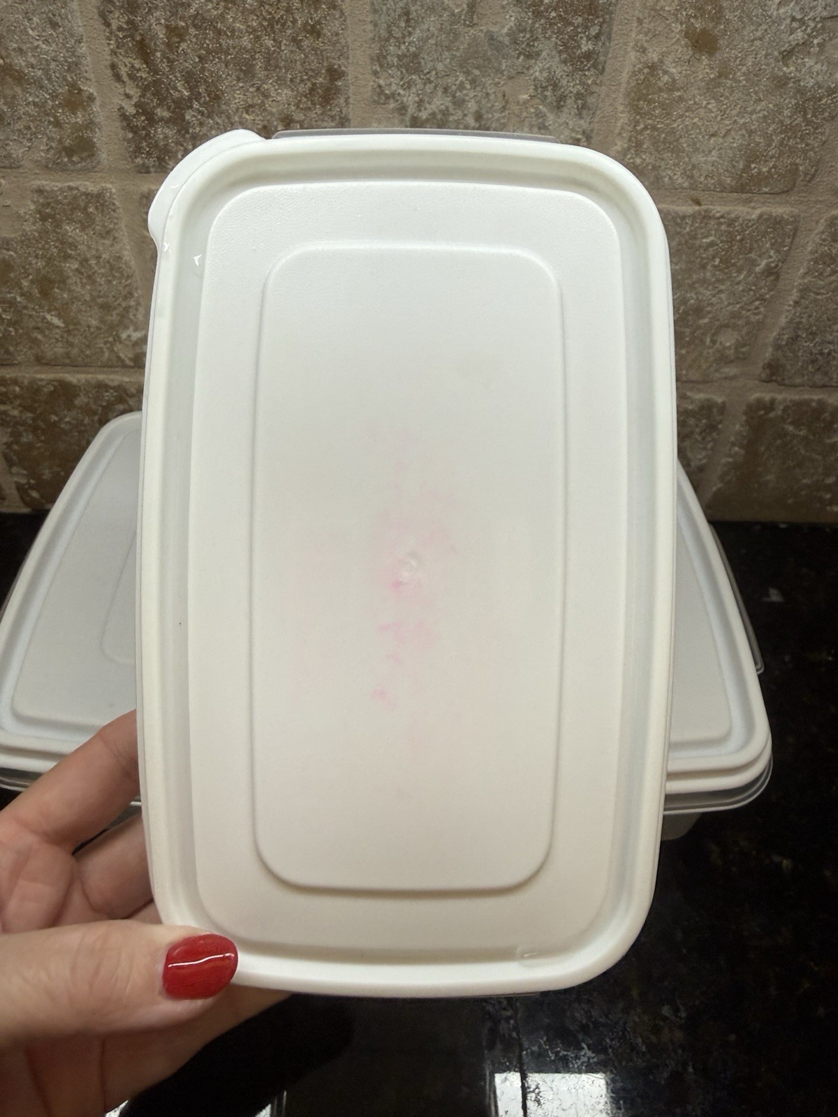 Vintage Rubbermaid Servin Saver 7 & 11 Rectangle 17 Cup & 24 OZ Sheer White Lid