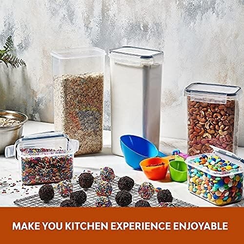 Food Storage Container Set – Canisters for Cereal, Rice, Pet Food – Spoon