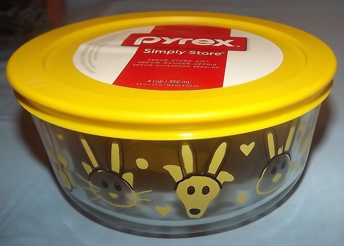 Pyrex Simply Store New 4 Cup Easter Rabbit Goat Pig Dog Cat