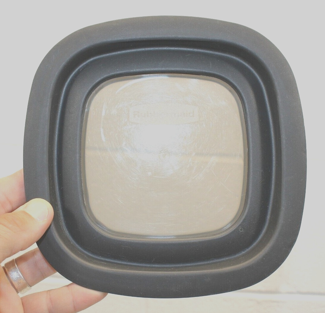 Rubbermaid Storage Container Replacement Lid ONLY 10M3M4 Black w/ Window 7″