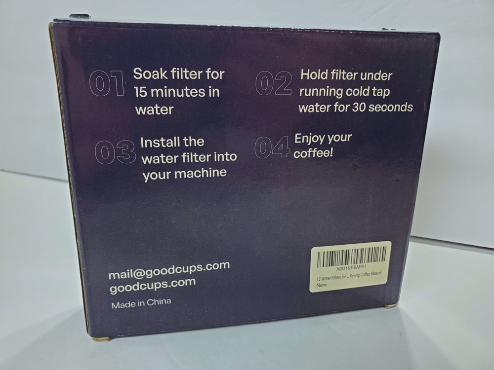 New Box GOODCUPS 12 Keurig Charcoal Water Filters Fits All KEURIG COFFEE BREWERS