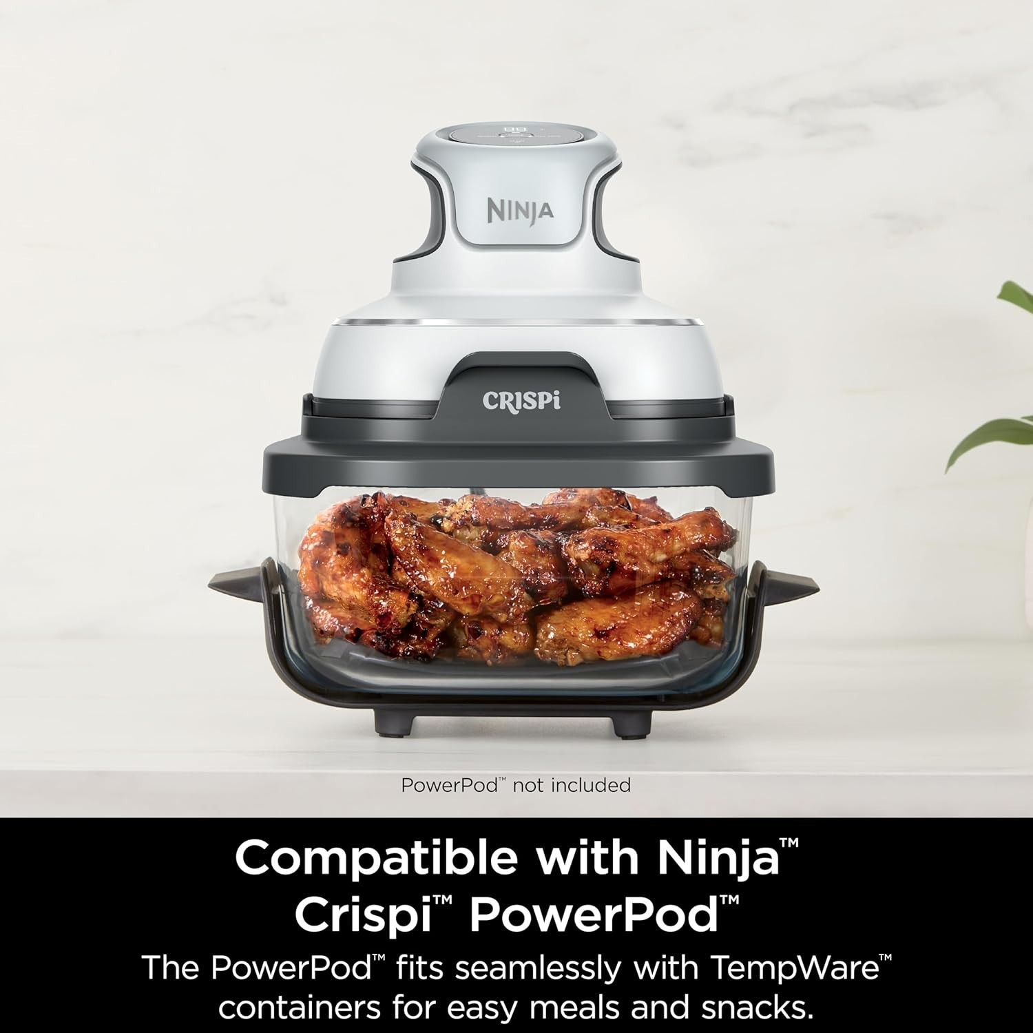 Ninja 4-QT Cleancrisp™ Glassware Container with Storage Lid, Compatible with Nin
