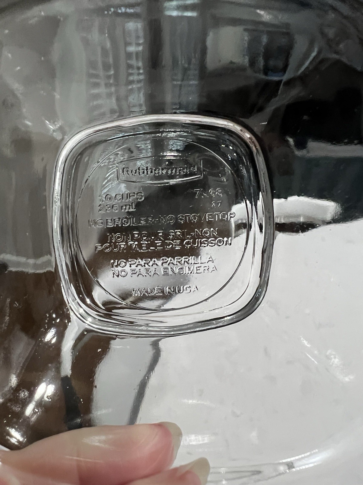 Set Rubbermaid Glass Food Storage Containers 1 C & 2.5 C USA 7N68 / 7N62 EUC
