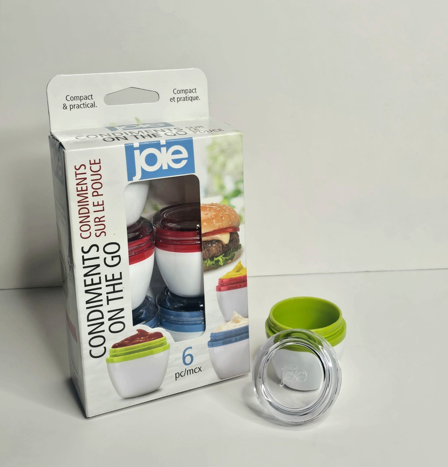 Joie Condiments On The Go Containers Multicolor BPA Free 6-Piece Set Travel