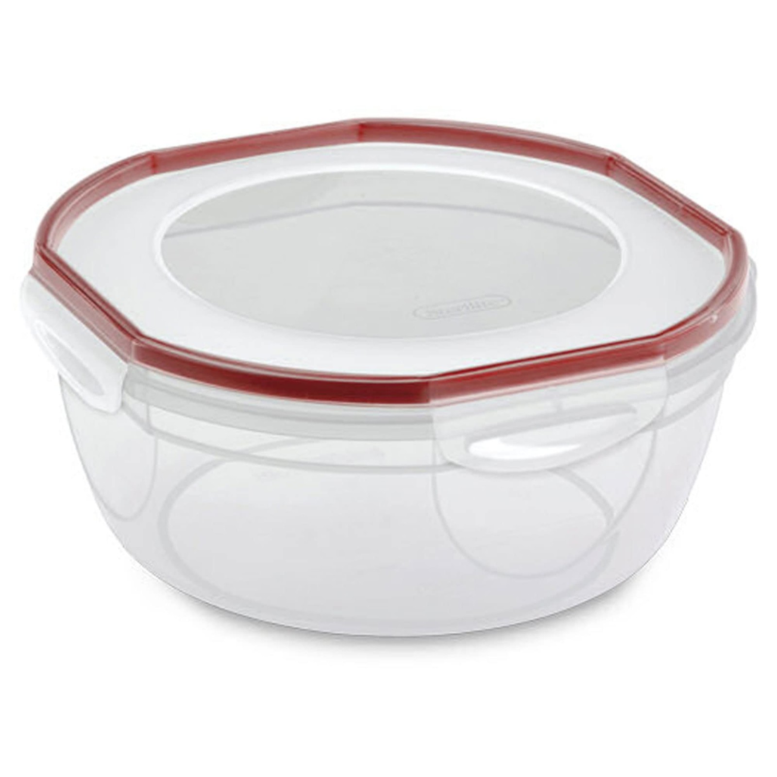 Sterilite 4.7 Quart Red Food Storage Container Airtight Watertight Latching Bowl