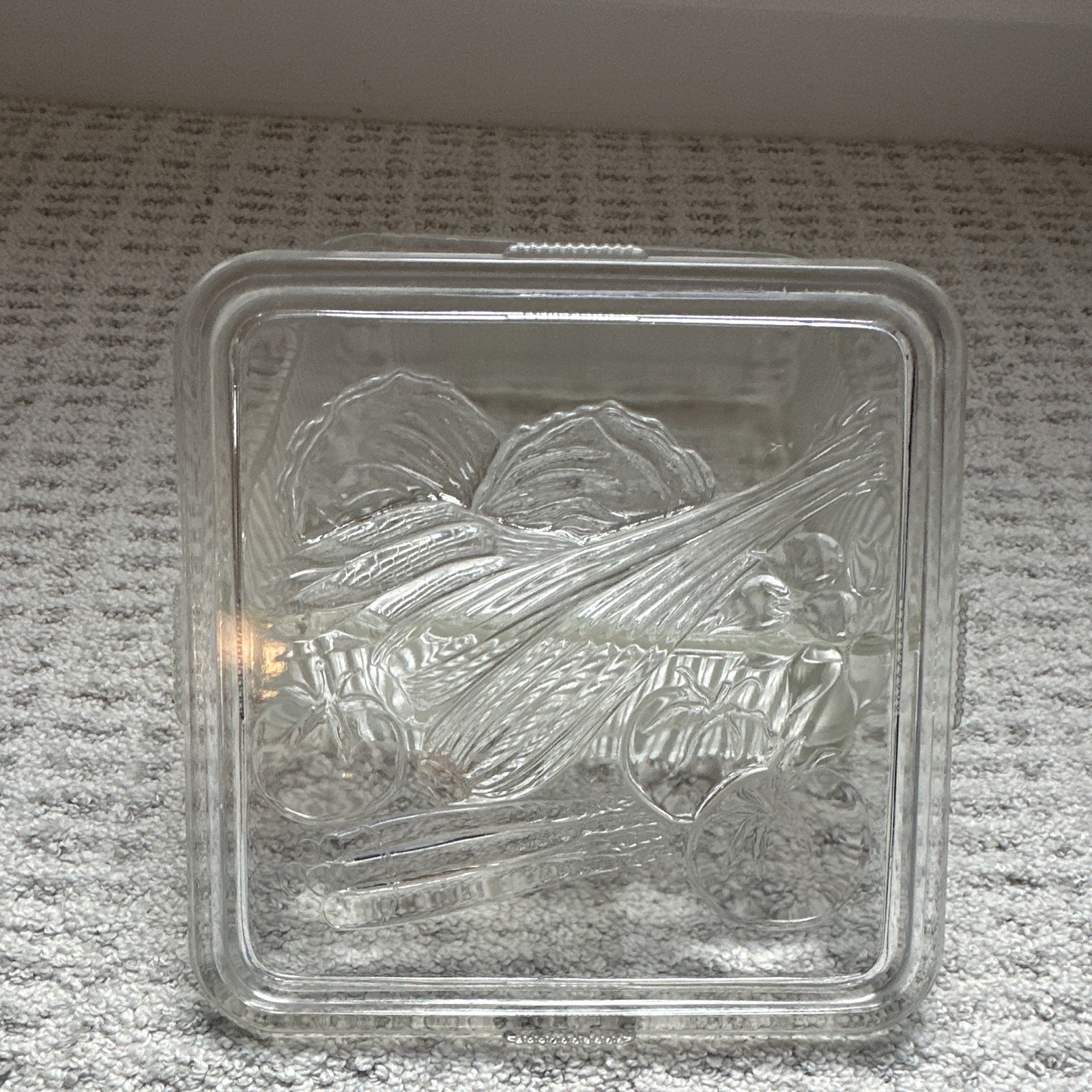 Vintage Federal antique glass refrigerator dish