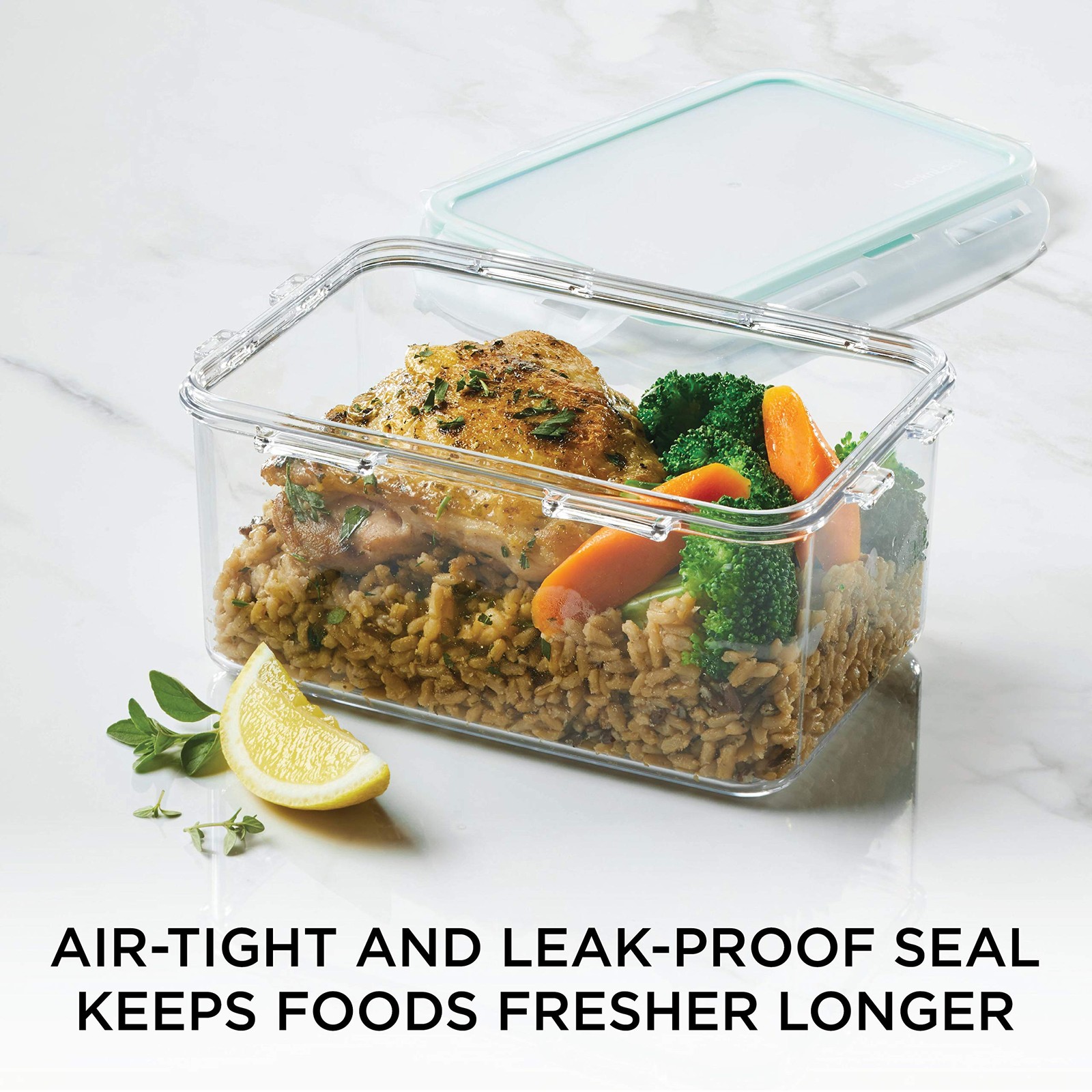 LOCK & LOCK Purely Better Tritan Container/Rectangle Food Storage Bin, 37 Ou