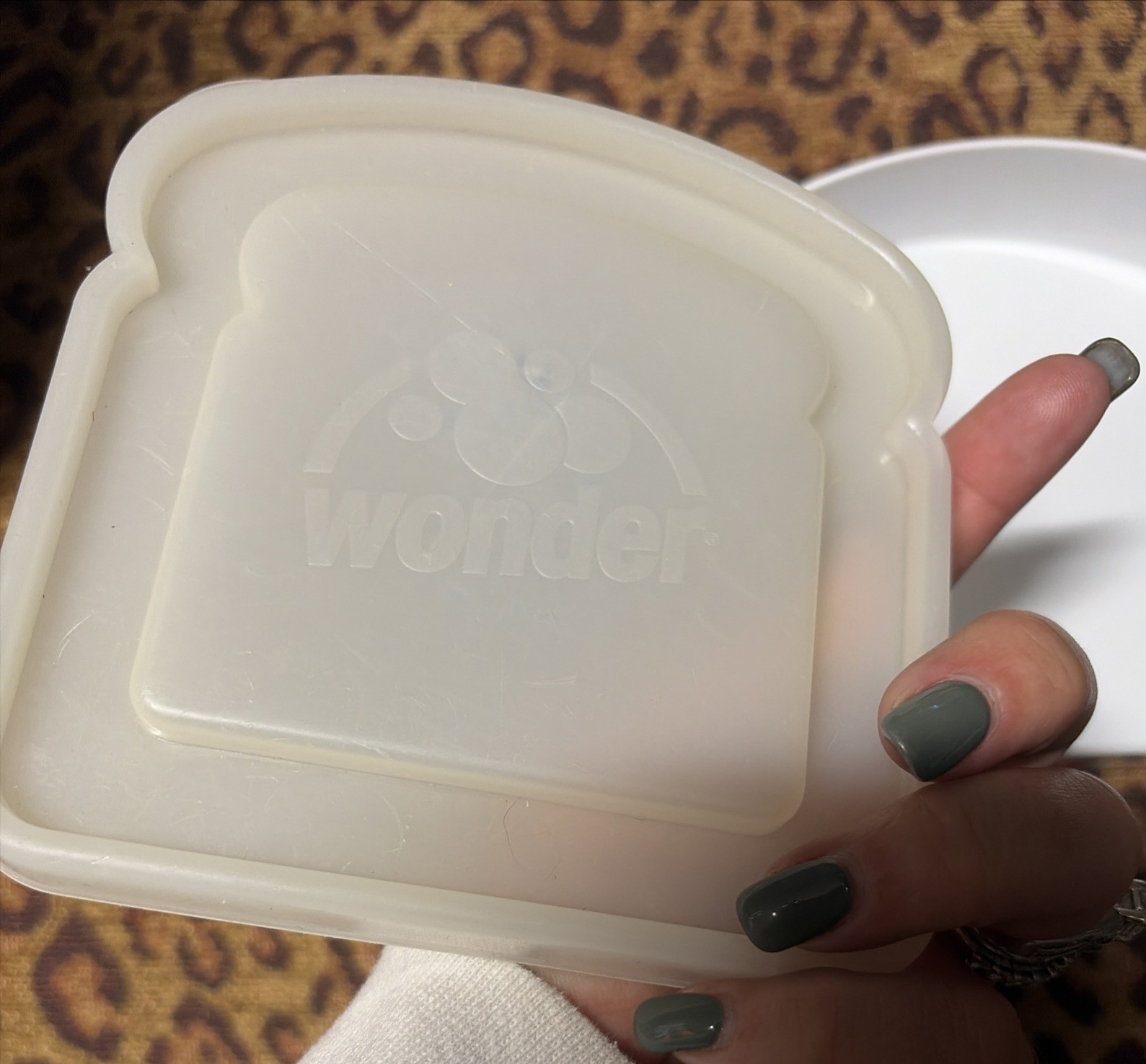 Wonder Bread Sandwich Containers LUNCH BOX Plastic Lid Bread Holder Keeps Fresh