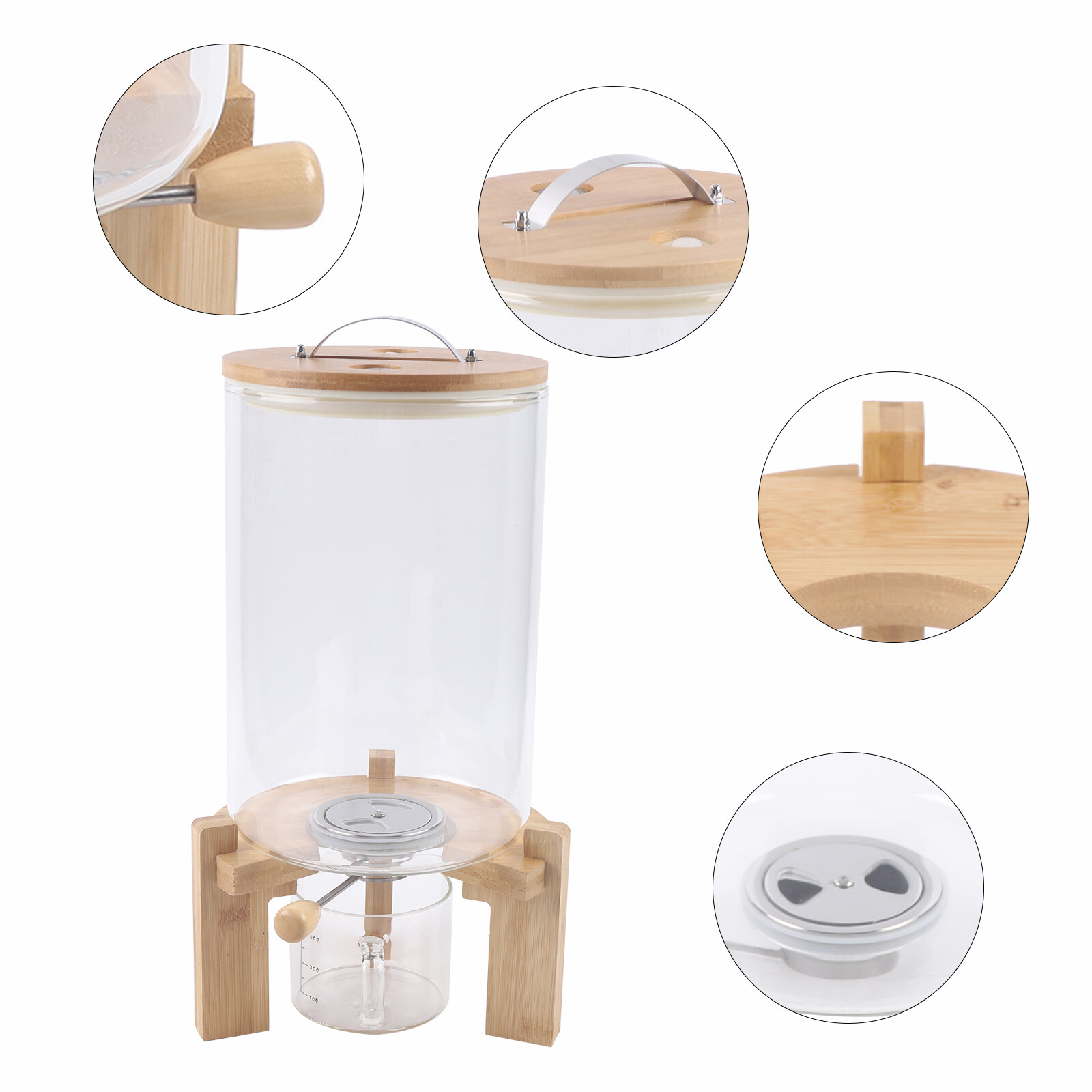 Rice Dispenser Airtight Storage Container Dry Food Storage 7.5L Capacity W/ CUP