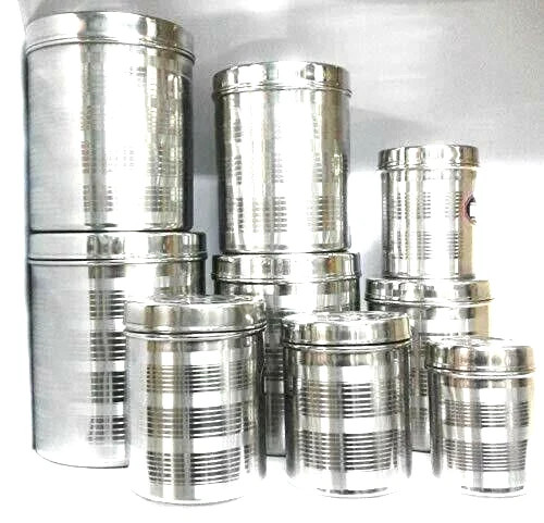 New Stainless Steel Dabba/Container/Box/Dabba Set with Lid 500 ML to 5 Litre/KG
