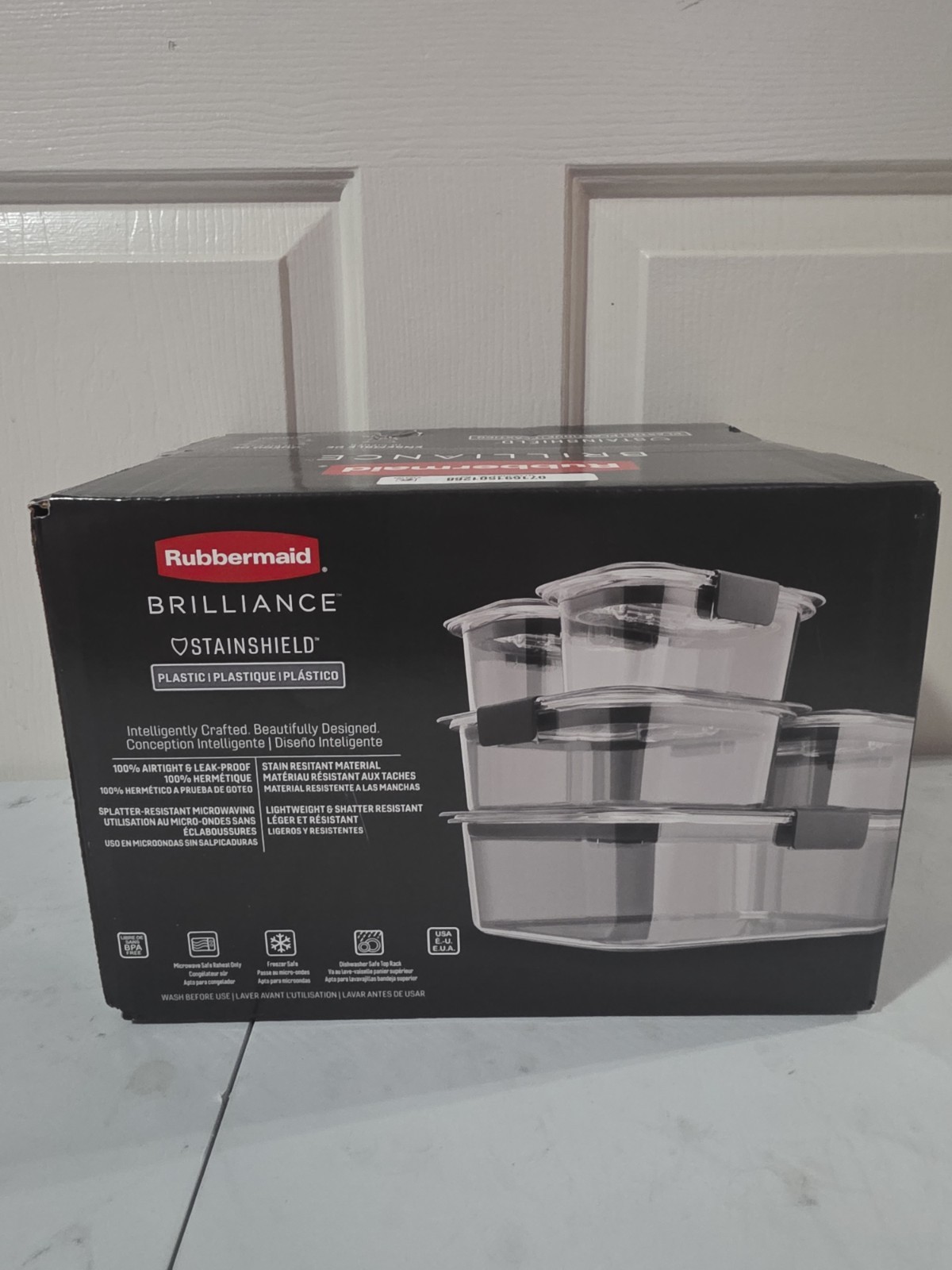 Rubbermaid Brilliance 10-Piece Leak-Proof Clear Food Storage Containers