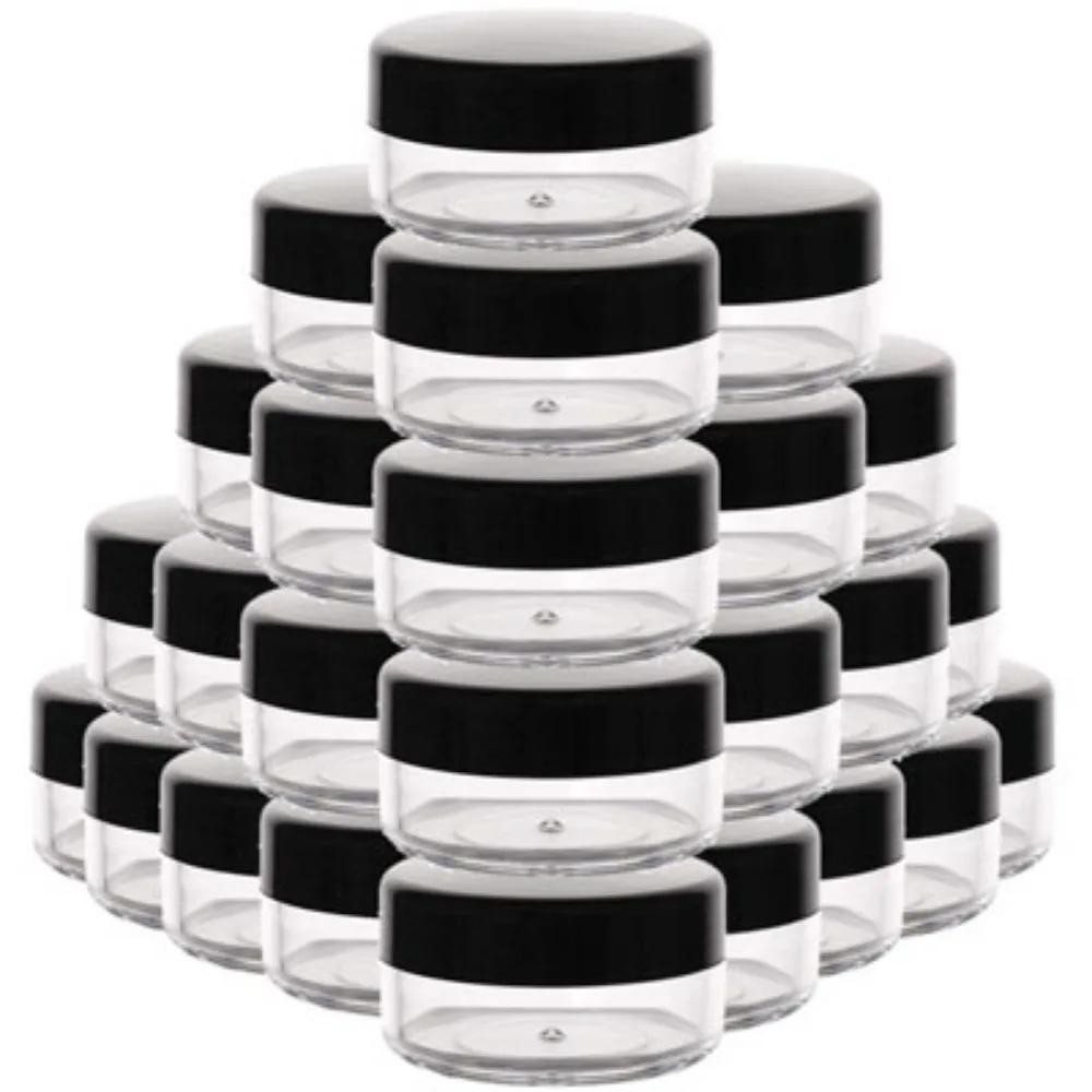 12PCS Plastic Cream Jars Travel Sample Containers Leakproof Wide Mouth 2-20ml
