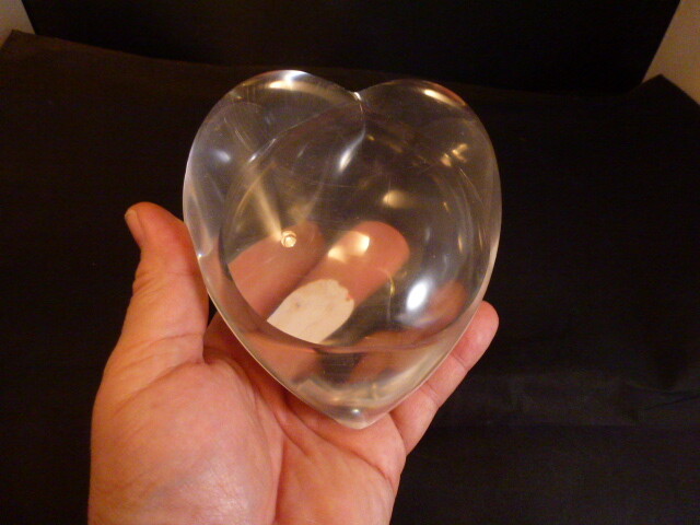 Lucite Acrylic Heart BOWL / BOX Candy DISH MID CENTURY MODERN VALENTINES