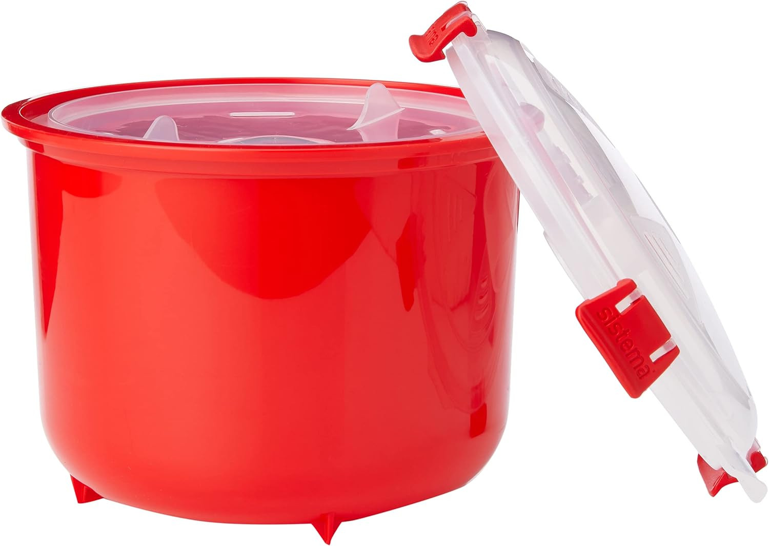 Sistema Heat & Eat Microwaveable Rice Cooker & Food Container Set with Steam Rel