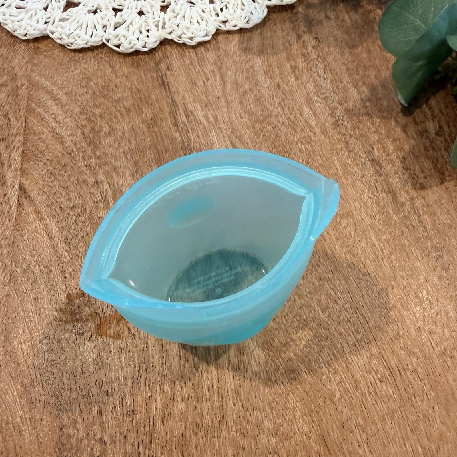 Zip Top Reusable 100% Silicone Baby & Kid Snack Containers – Teal Bear