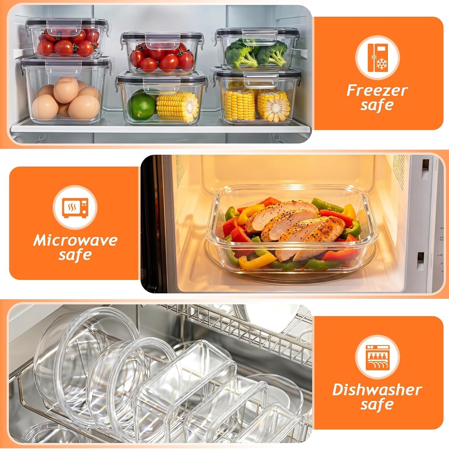 50 PCS BPA-Free Food Storage Containers with Airtight Lids & Labels – Organiz…