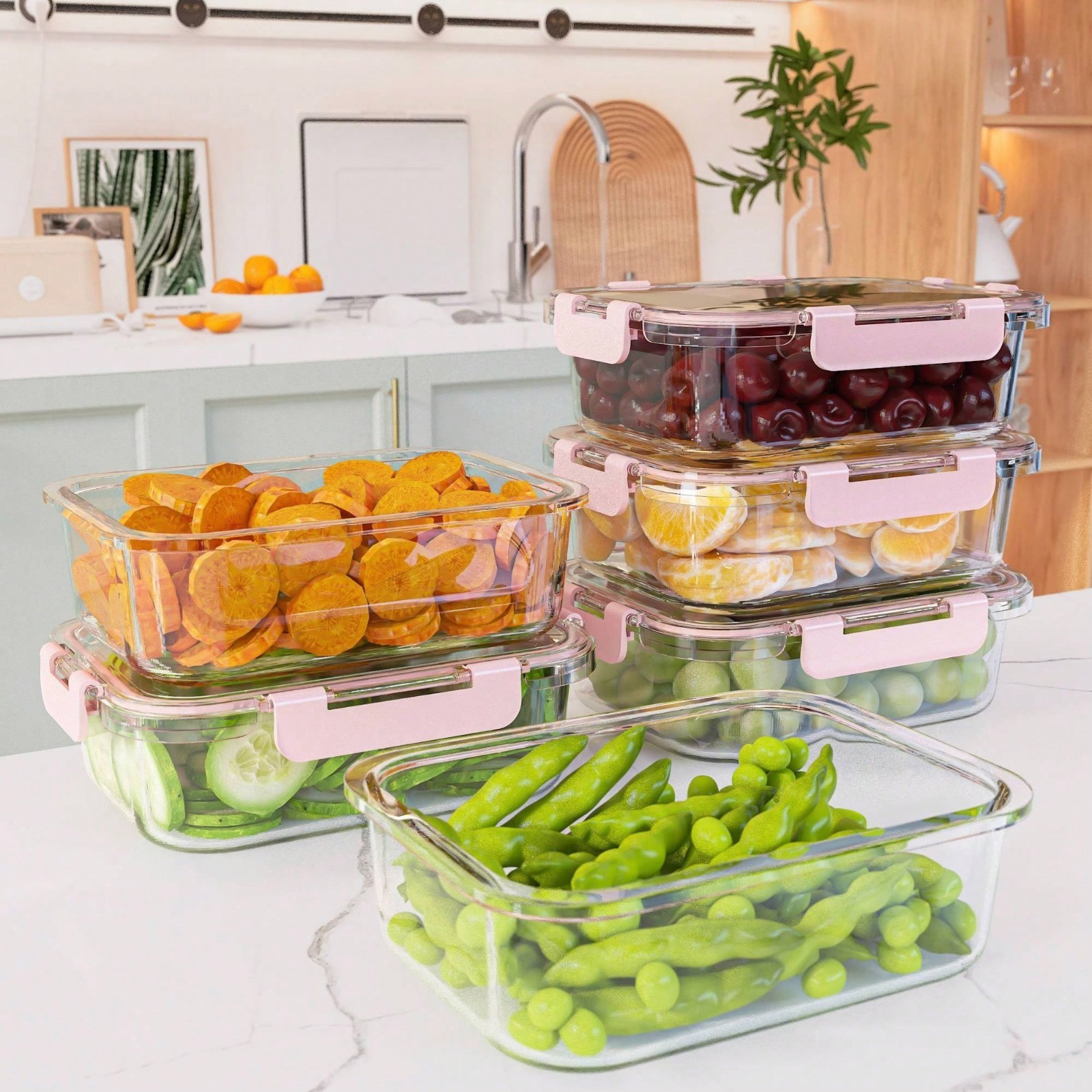 Borosilicate Glass Meal Prep Containers with Airtight Lids