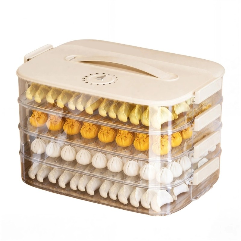 Clear View Dumpling Box for Easy Freezer Identification