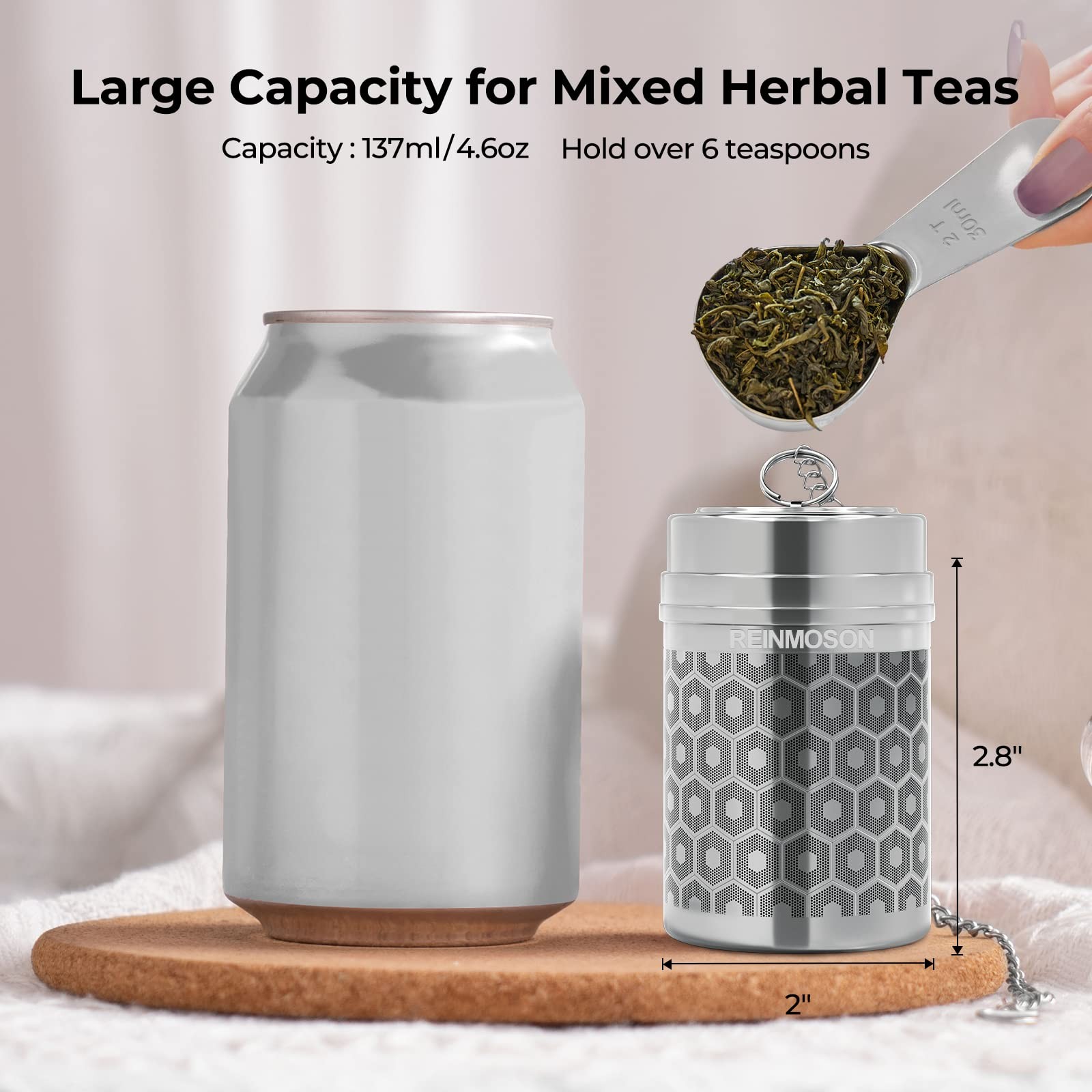 Only Available for The Next 72 Hours Bundle 1 Pack Large Tea Infuser Silver