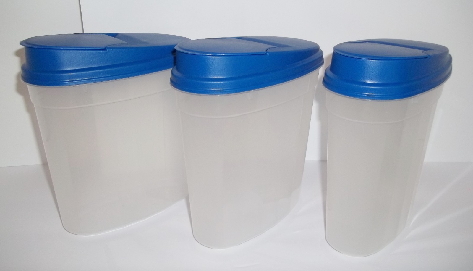 3-Piece Cereal Dispenser Set BPA-Free Food Storage Containers 7″ tall